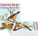 Colorful Birds Coloring Book Kit